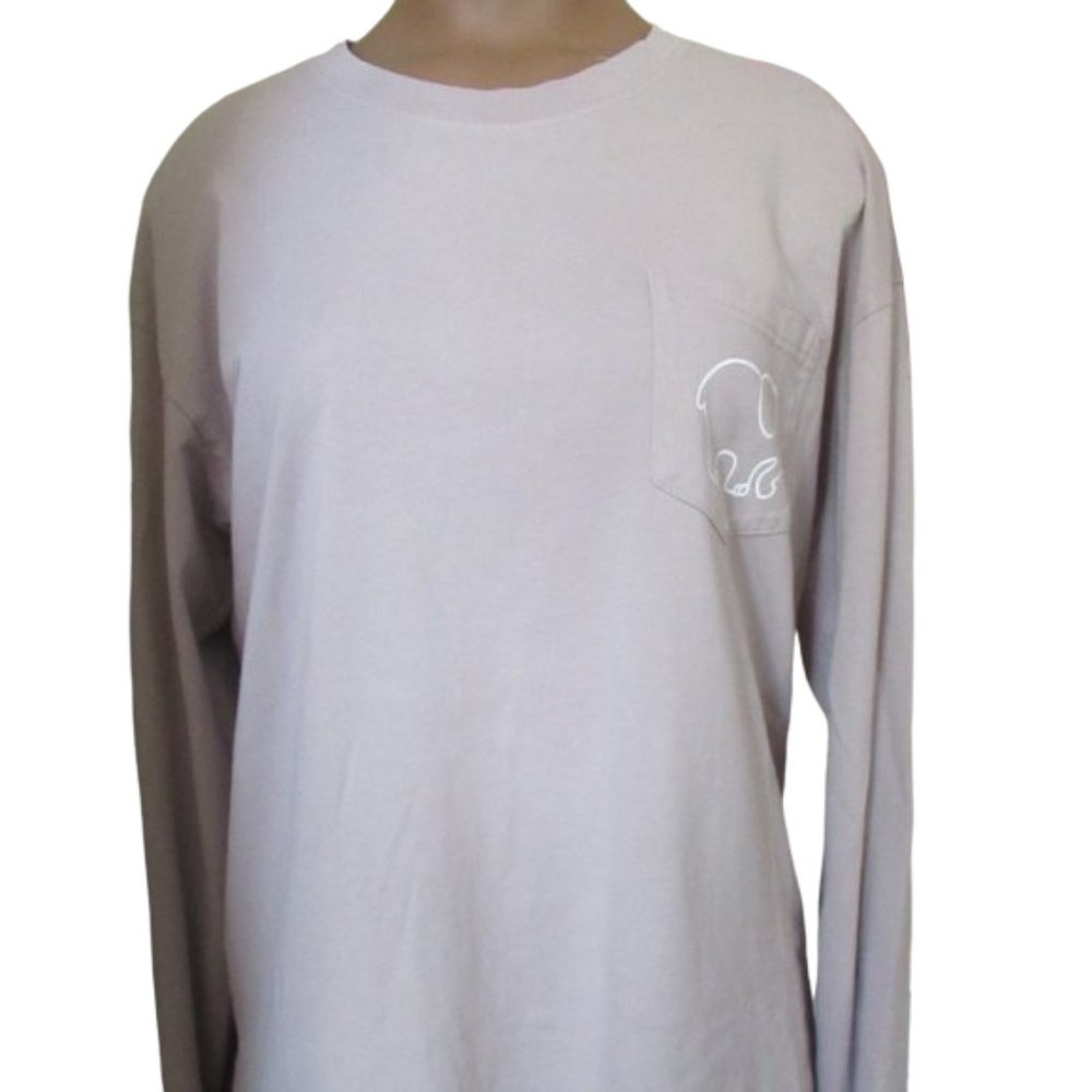 Ivory Ella purple‎ mauve long sleeve Medium shirt